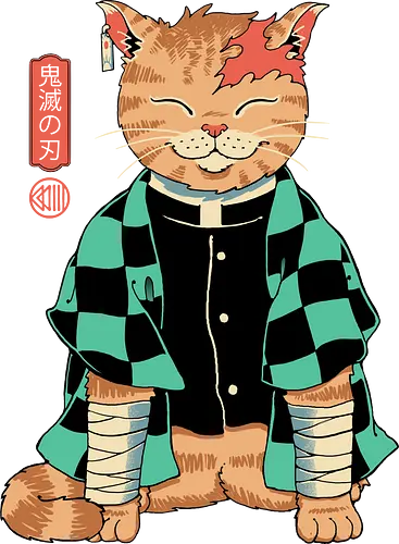 Slayer Cat - anime, japan, cat, katze, neko, Tanjirou, Slayer